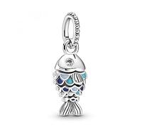 Charm Pandora Pez escamas azules 799428C01 plata