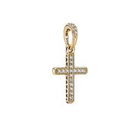 Pandora Passions Sparkling Cross gold pendant with clear cubic zirconia