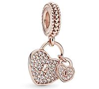 Pandora Pavé Heart Padlocks Dangle Charm 781807CZ