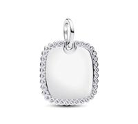 Pandora Silver Engravable Square Tag Pendant