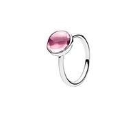 PANDORA Poetic Droplet Pink Ring-4.5 XSmall