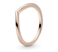 Pandora Polished Wishbone 14k rose gold-plated ring , 56