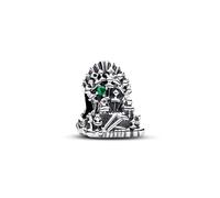 Pandora Project House Throne sterling silver charm with royal green crystal