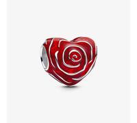 PANDORA Red Enamel Rose Heart Charm 793673C01