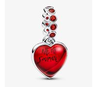 PANDORA Red Murano Glass Heart Double Dangle Charm 794429C01