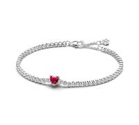 Pandora Red Sparkling Heart Tennis Bracelet - 18cm