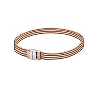Pandora Reflexions Multi Snake Chain 14k rose gold-plated and sterling silver bracelet, 15