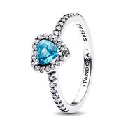 Pandora Rings Blue Elevated Heart Ring 198421C10