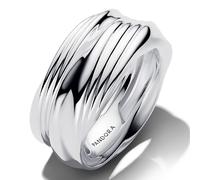 PANDORA 193890C00 Women's Twisted Ring Set Silver, 52/16,6, Sterling Silver, No Gemstone