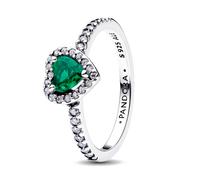 Pandora Rings Green Elevated Heart Ring 198421C07