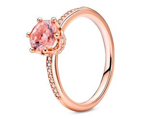 Pandora Rings Pink Brilliant Crown Solitaire Ring 188289C01
