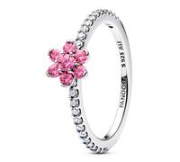 Pandora Rings Pink Sparkling Flower Ring 194499C 02