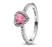 Pandora Rings Raised Pink Heart Ring 198421C03