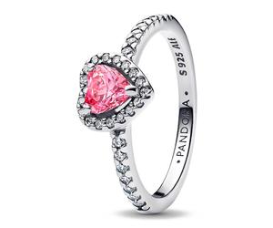 Pandora Rings Raised Pink Heart Ring 198421C03