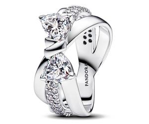 Pandora Rings Shiny Bow Cross Band Ring 193553C01