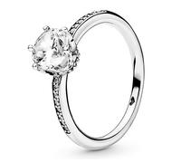Pandora Rings Transparent Glow Crown Ring 198289CZ