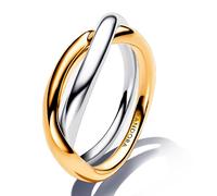 Pandora Essence Sterling silver and 14k gold-plated entwined rings, 54