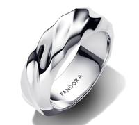 Pandora Wide Band Ring for Women Wavy Silver 193886C00, 56/17,8, Sterling Silver, No Gemstone