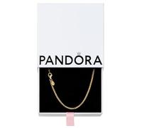 Pandora Moments Snake chain sterling silver bracelet with butterfly clasp with clear cubic zirconia, 23