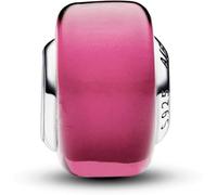 Pandora Moments Sterling silver charm with pink Murano glass