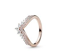 Pandora Rose Gold Princess Wishbone Ring - Ring Size 60