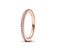 Pandora Rose Gold Sparkling Pink Band Ring - 56