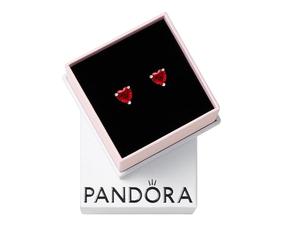 Pandora Rotes Herz-Ohrstecker 292549C01 Earrings