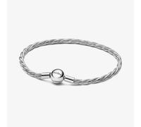 PANDORA Round Pandora Clasp Twisted Snake Chain Bracelet 593757C00-20