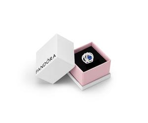 Pandora September Birthstone Eternity Circle Charm - Bracelet Charm for Pandora Moments Bracelets - Gift for Her - Sterling Silver with Blue Crystal - With Gift Box