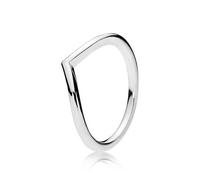 PANDORA Timeless Women's Sterling Silver Polished Wishbone Ring, Size 60, No Box