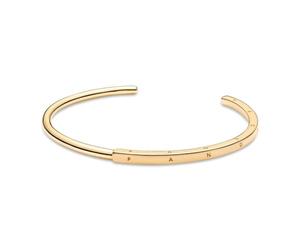 Pandora Signature I-D 14k gold-plated open bangle, -1