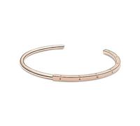 Pandora Signature I-D 14k rose gold-plated open bangle, 1