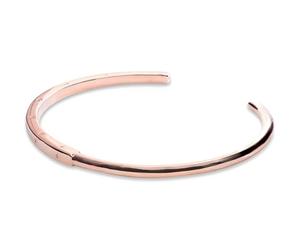Pandora Signature I-D 14k rose gold-plated open bangle, 3