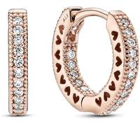 Pandora Signature Pavé Heart Hoop Earrings