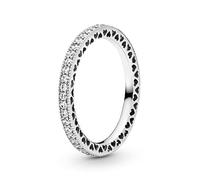 PANDORA Signature Sparkle and Hearts Ring, Size 48, Gift Box