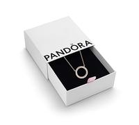 Pandora Signature Women's 14k Rose Gold-Plated Circle of Sparkle Cubic Zirconia Pendant Necklace, 45cm, With Gift Box
