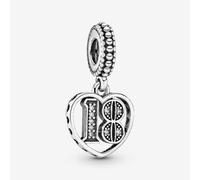 PANDORA Silver 18th Celebration Dangle Charm 797262CZ