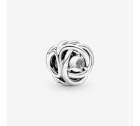 PANDORA Silver April Birthstone Eternity Circle Charm 790064C01
