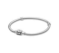 PANDORA Moments Women's Sterling Silver Barrel Clasp Chain Bracelet for Charms, Size 17, No Box