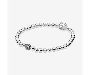 PANDORA Silver Beads Pavé Bracelet 598342CZ-19
