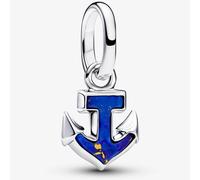 PANDORA Silver & Blue Anchor Mini Dangle Charm 794610C01