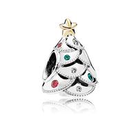 Pandora Charm Bead 791999CZRMX Women Silver and Gold Christmas Tree