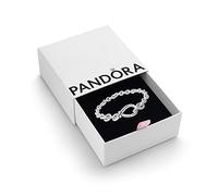 PANDORA Silver Chunky Infinity Knot Chain Bracelet, Size 16, Gift Box