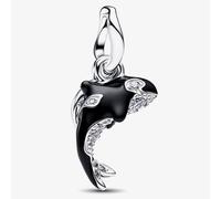 PANDORA Silver & Cubic Zirconia Orca Dangle Charm 794683C01