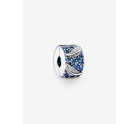 Pandora Silver Curved Feather & Pave Clip Charm