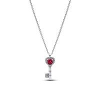Pandora Silver Elevated Heart Key Collier Necklace - 45cm