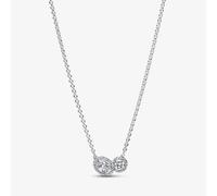 PANDORA Silver Embracing Halo Necklace 393776C01-45