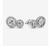 PANDORA Silver Embracing Halo Stud Earrings 293774C01