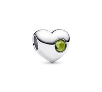 Pandora Silver Engravable August Birthstone Heart Charm