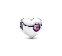 Pandora Silver Engravable February Birthstone Heart Charm